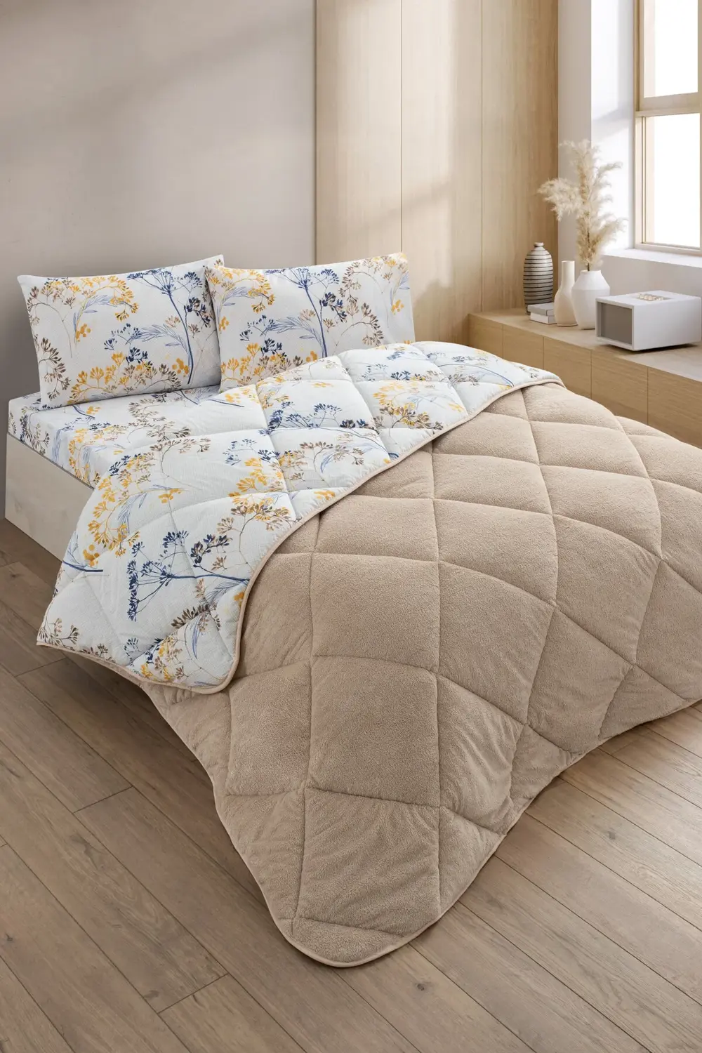 Nordelle Tek Kişilik Wellsoft Yorgan Uyku Seti Lastikli Çarşaf+Ya