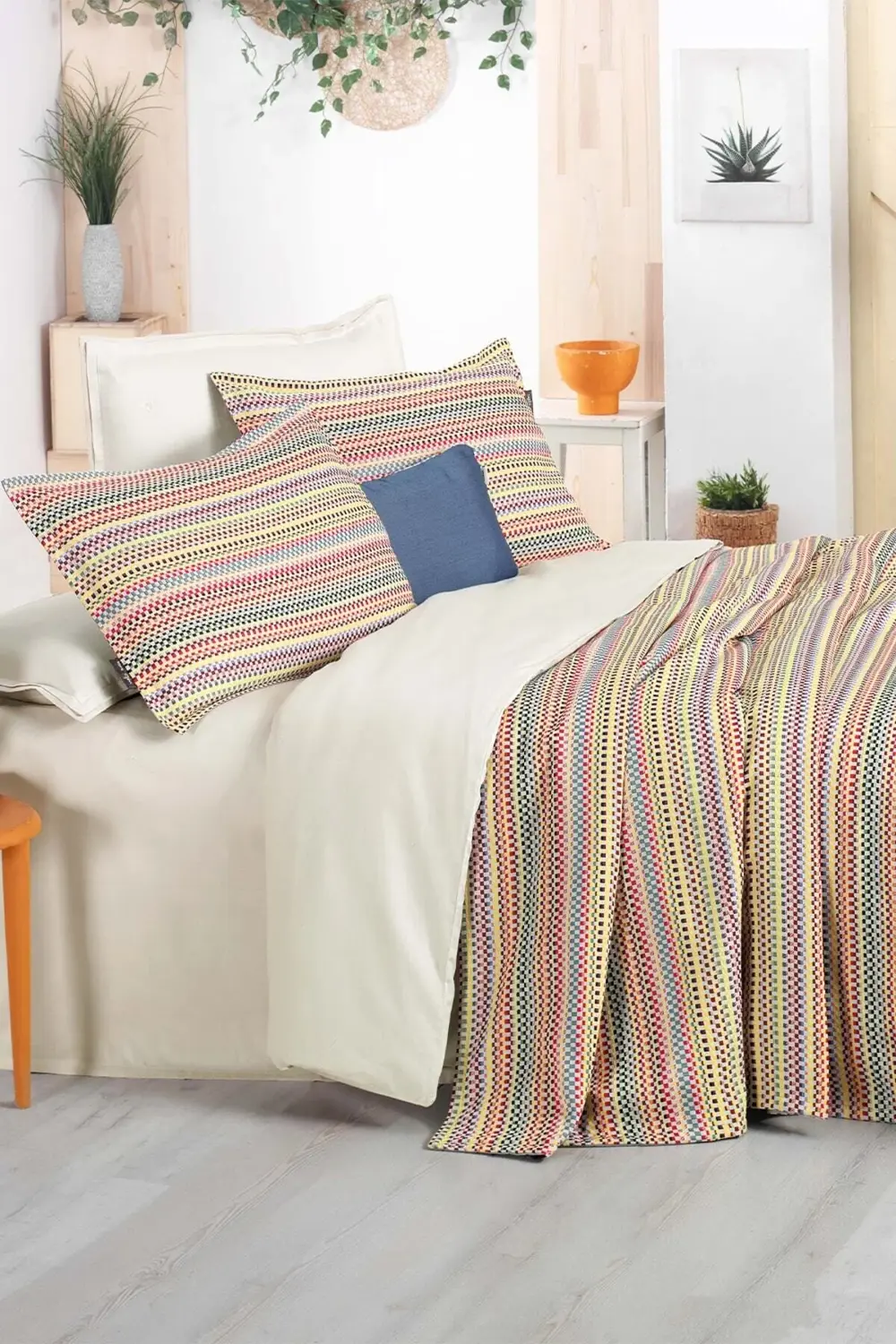 Sarev Norita Multicolour Çift Kişilik Yatak Örtüsü Seti