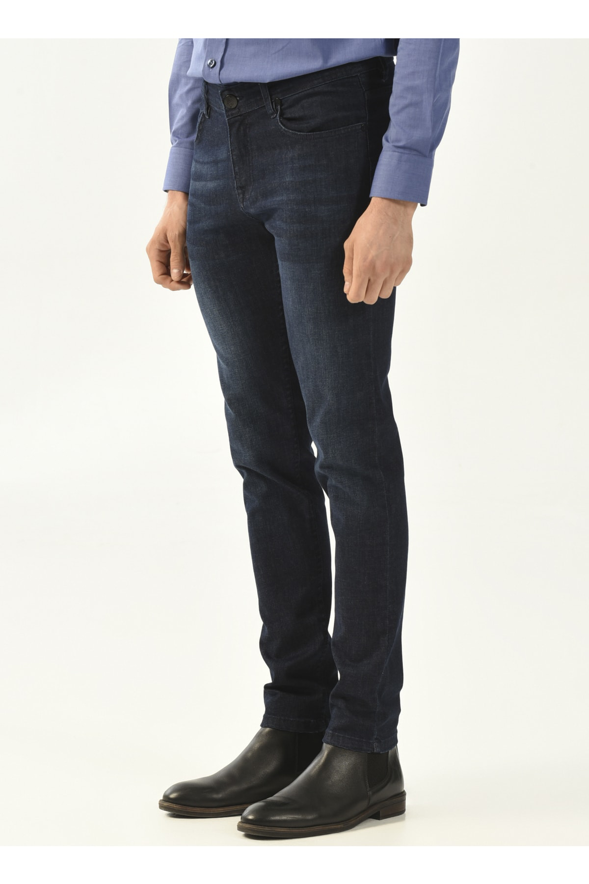 Süvari Normal Bel Normal Paça Super Slim Fit Lacivert Erkek Pantolon Pn2