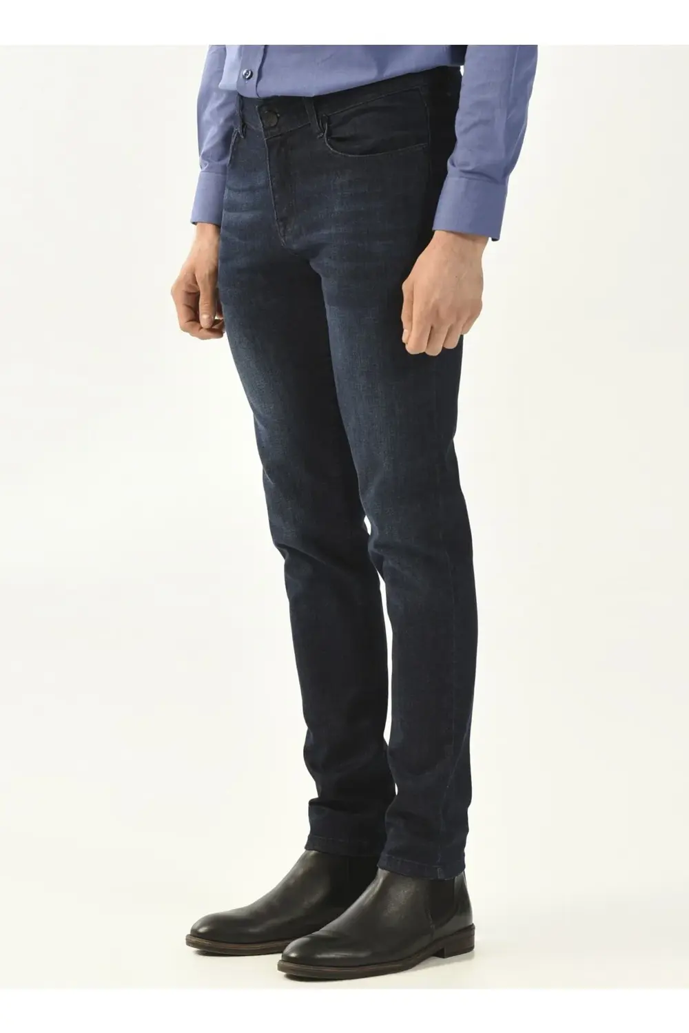 Normal Bel Normal Paça Super Slim Fit Lacivert Erkek Pantolon Pn2