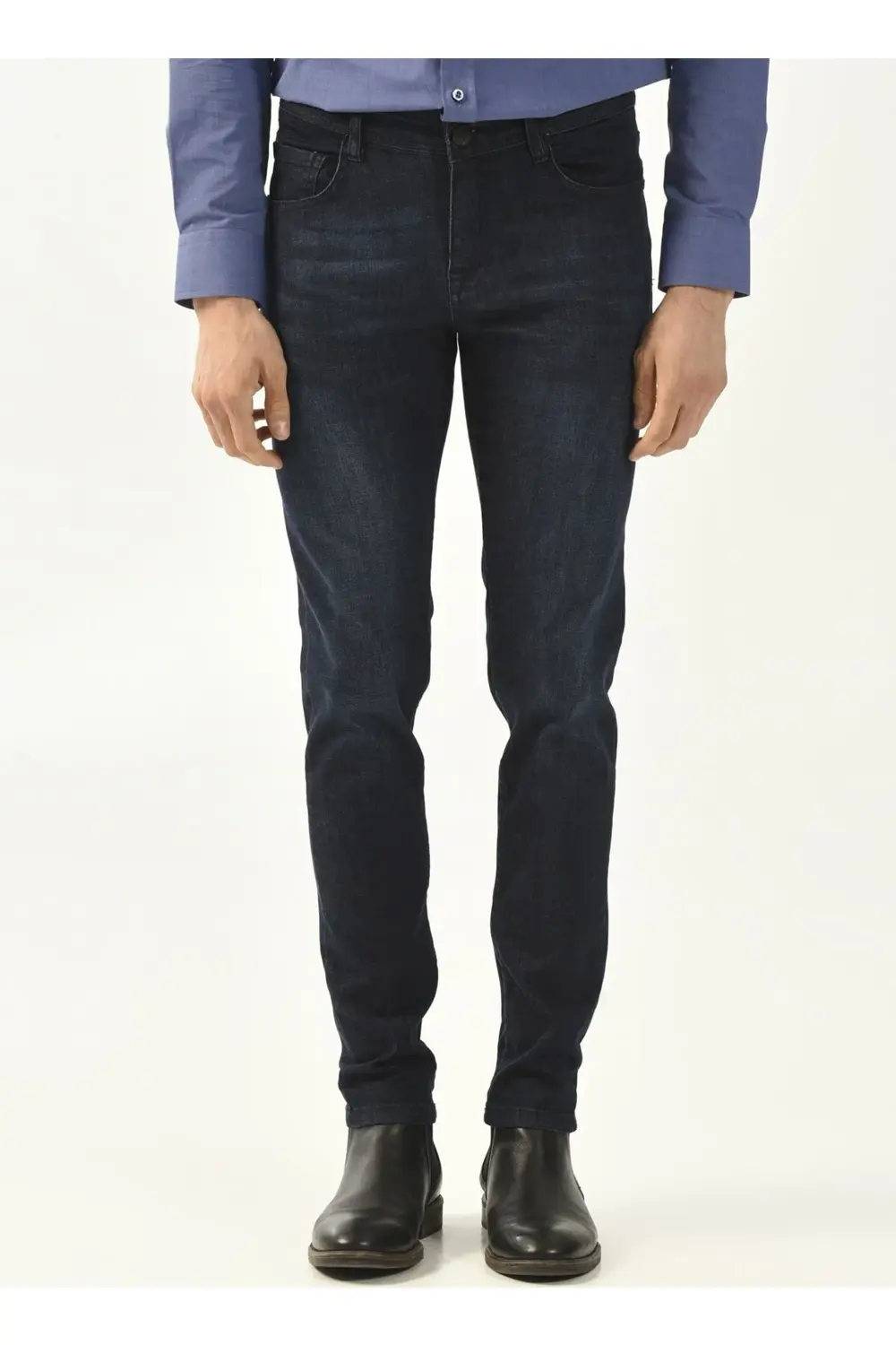 Normal Bel Normal Paça Super Slim Fit Lacivert Erkek Pantolon Pn2