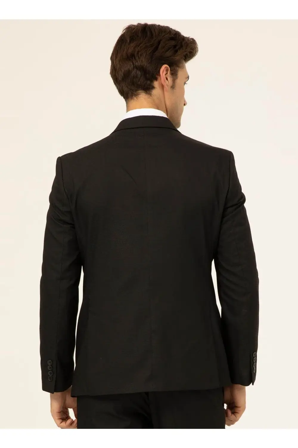 Süvari Normal Bel Regular Fit Siyah Erkek Takım Elbise Tk1007000192