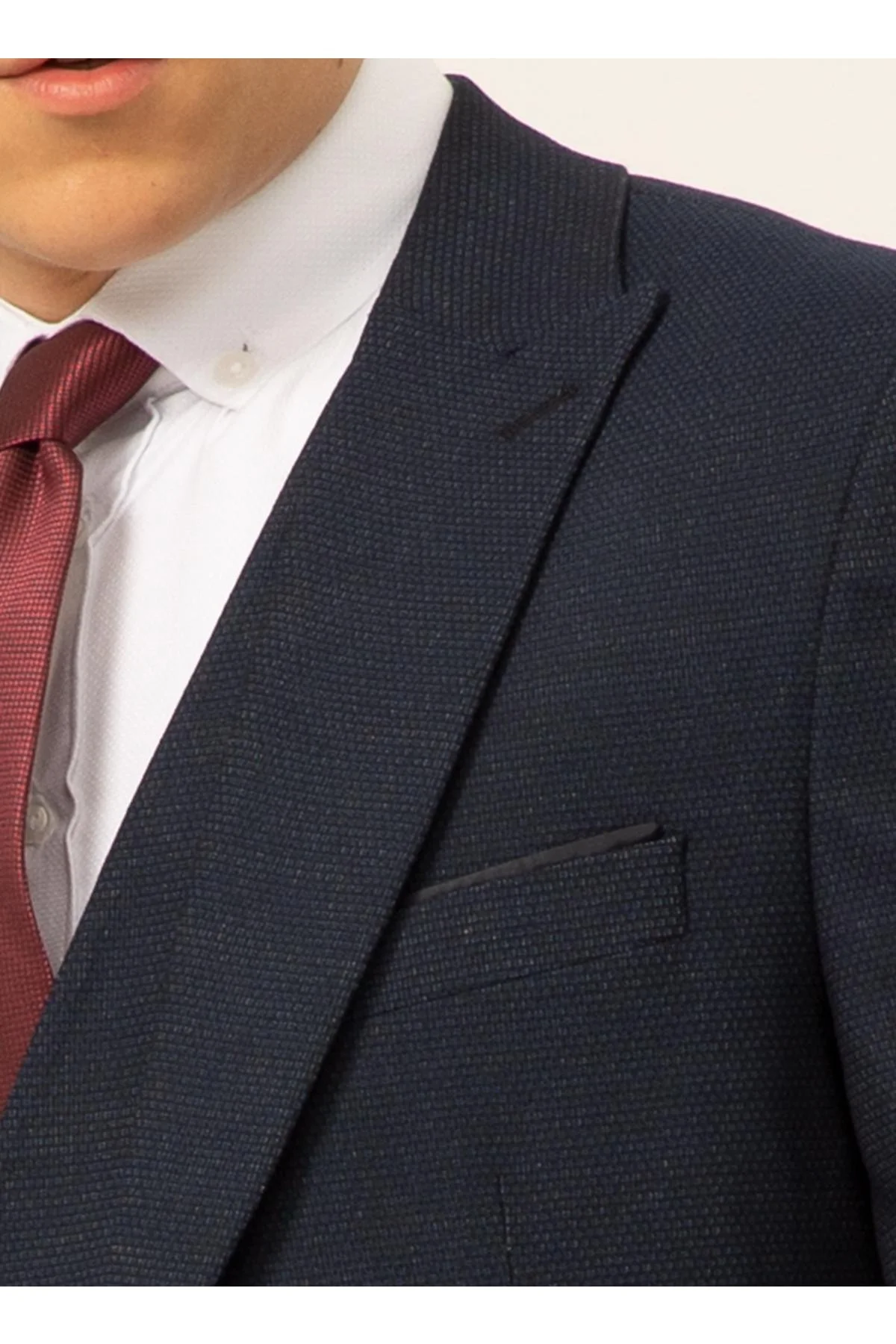 Normal Bel Slim Fit Mavi Erkek Takım Elbise Tk1020000214