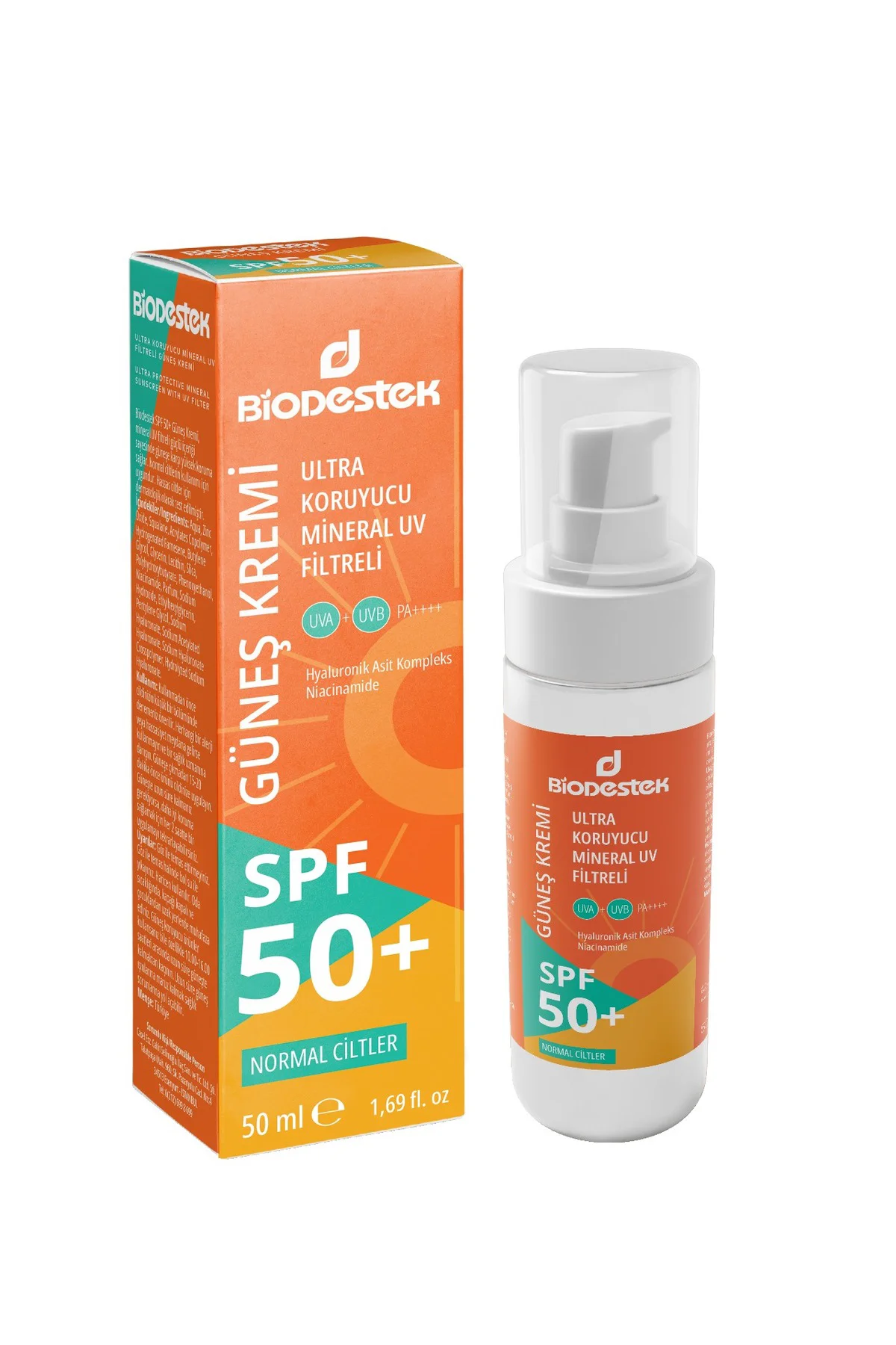 Normal Ciltler Için Spf 50 Güneş Kremi 50ml Yeni Nesil Mineral Uv Filtreli Spf50 Ultra Koruma