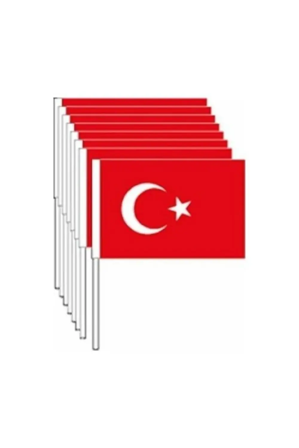 Normal Çıtalı Türk Bayrağı 100 Adet