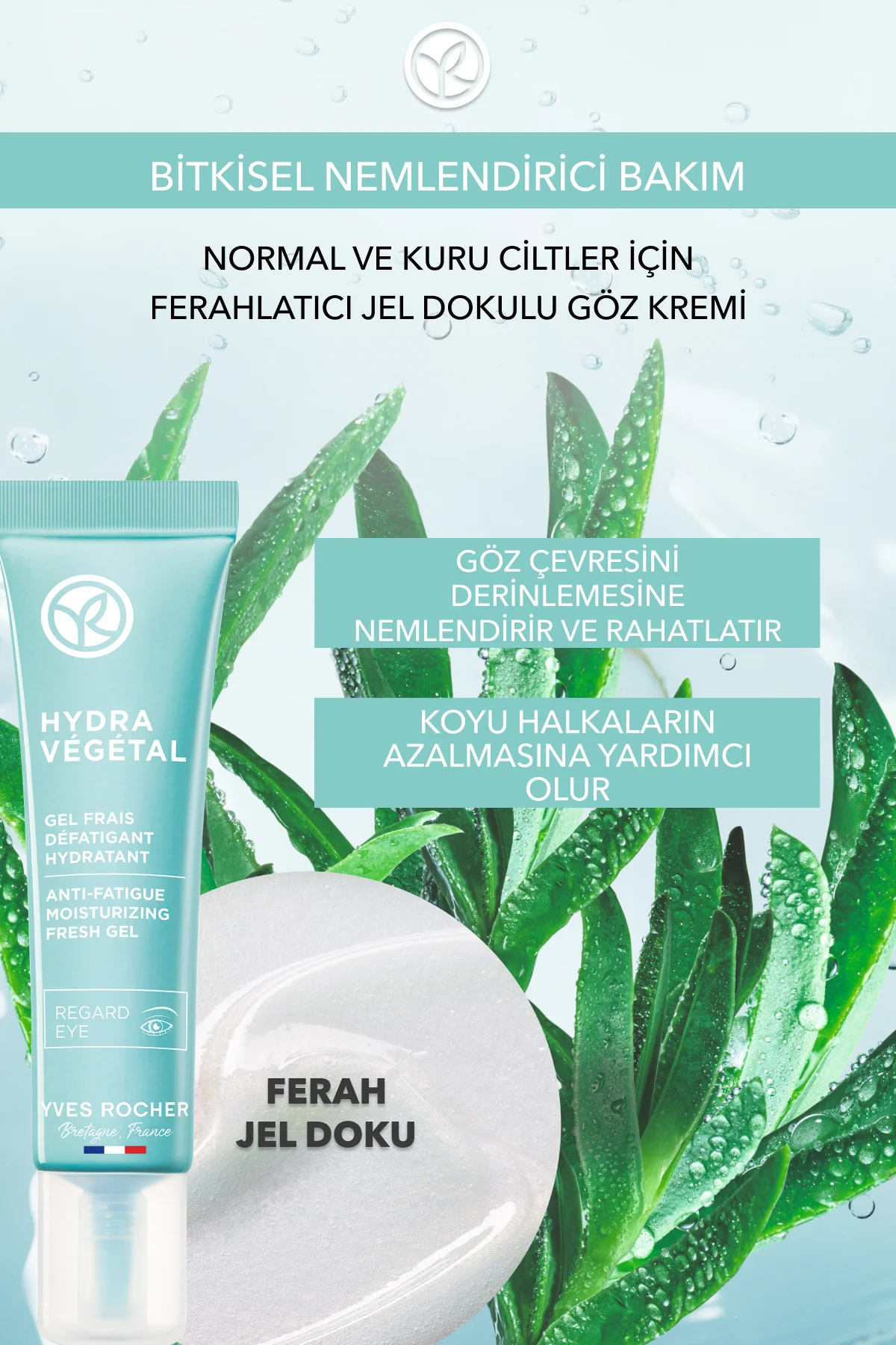Normal-Kuru Cilt,Aloe Vera&Escin,Jel Dokulu Göz Kremi-Hydra Veget