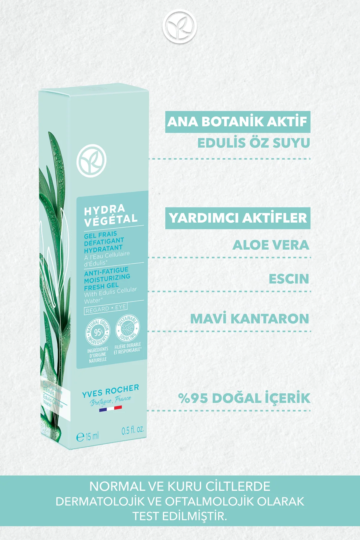 Normal-Kuru Cilt,Aloe Vera&Escin,Jel Dokulu Göz Kremi-Hydra Veget