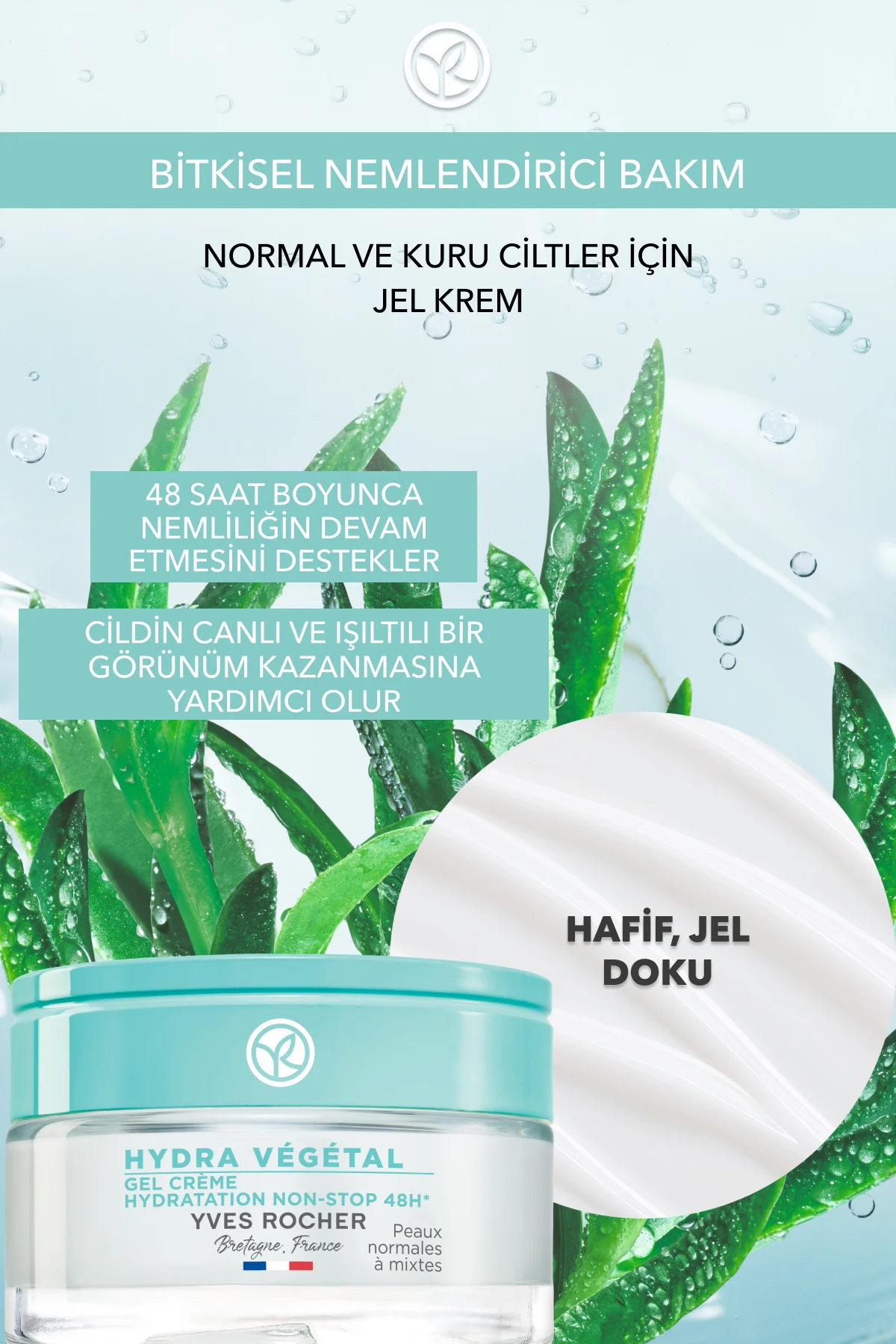 Normal ve Kuru Cilt, Pantenol &E Vitamin, Jel Krem-Hydra Vegetal 