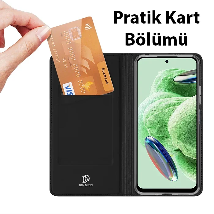 Northcap Xiaomi Pocophone X5 Pro 5G K flip kılıf - Manyetik kapanmalı 360° koruyucu derin kapatıcı deri telefon kapağı
