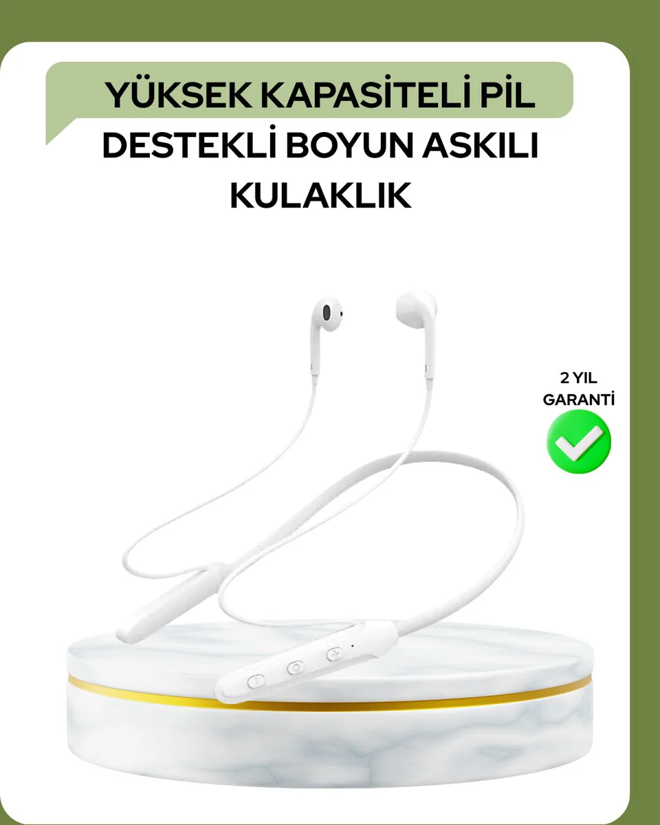 Northcity 100 Saat Pil Ömrü Boyun Askılı Bluetooth Kablosuz Kulak