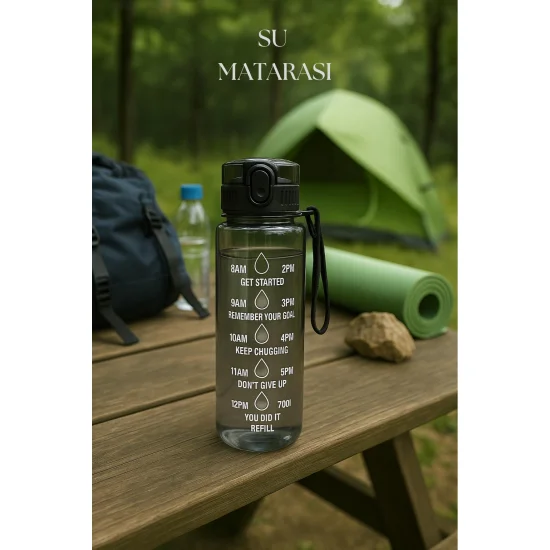 Northcity 1000 ml Füme Sporcu Matara ve Suluk - En/Boy 7,5 cm Yük