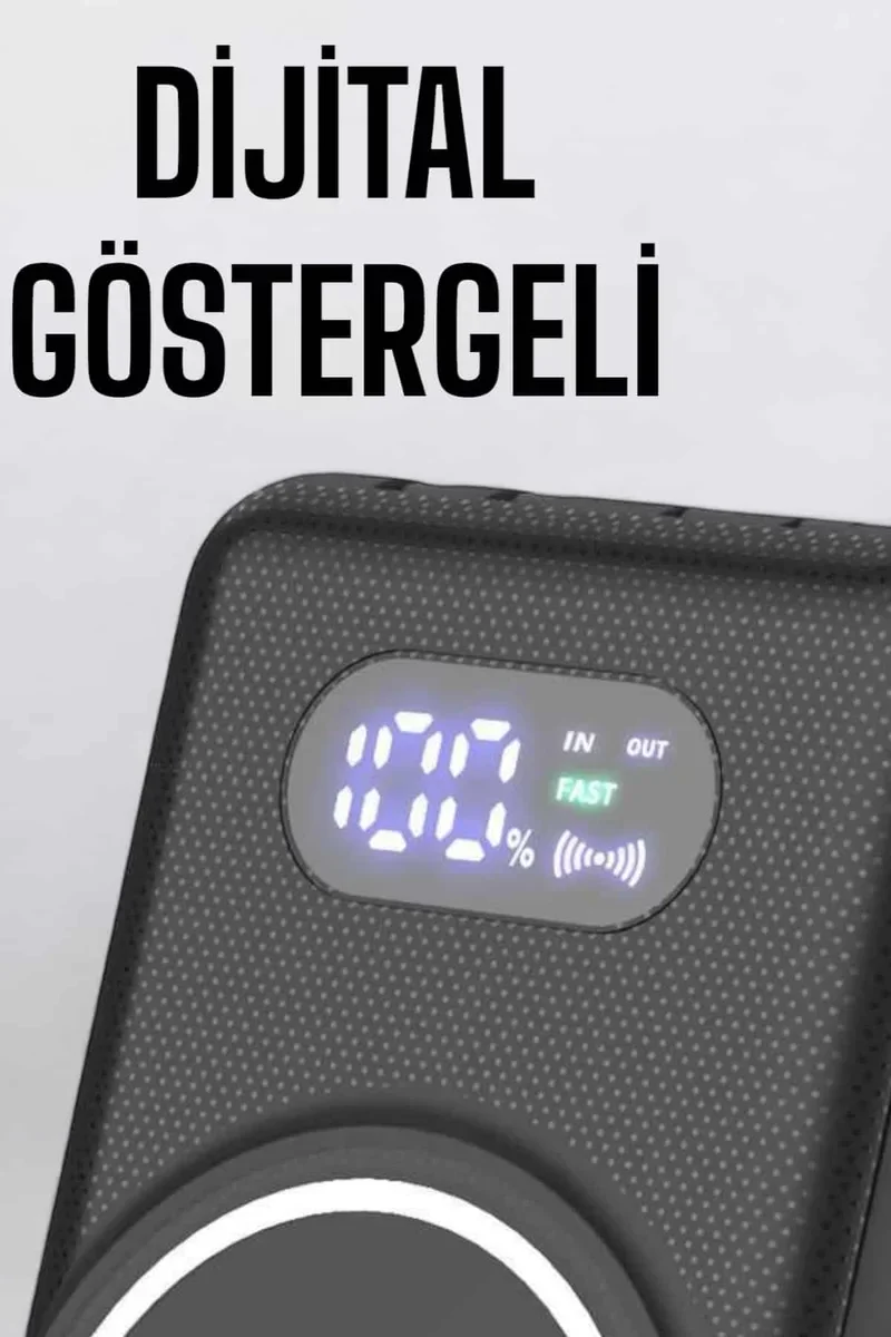 10.000 Mah Hızlı Şarj Powerbank Dijital Göstergeli