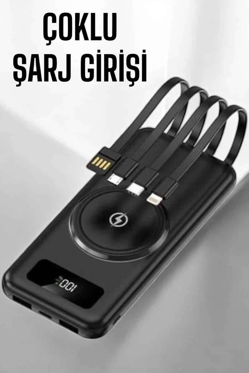10.000 Mah Hızlı Şarj Powerbank Dijital Göstergeli