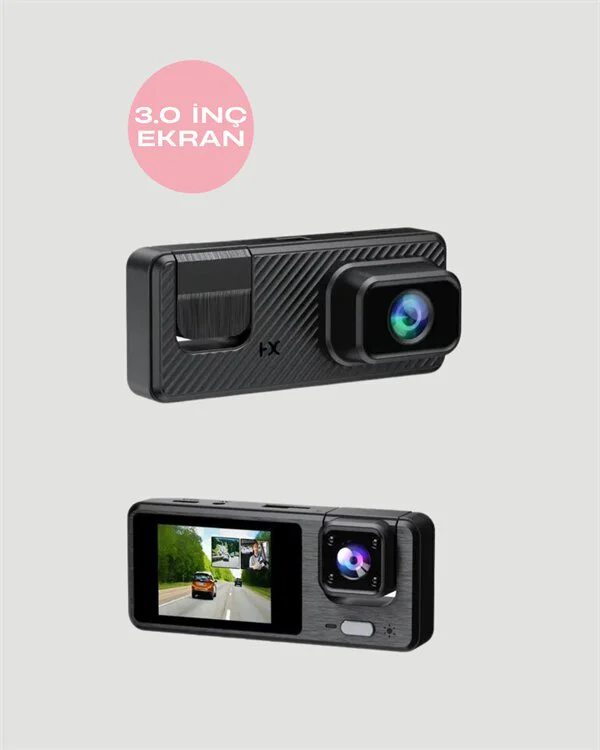 Northcity 1080P 3 Kameralı Araç DVR - Döngü Kayıt, Geri Görüş ve 