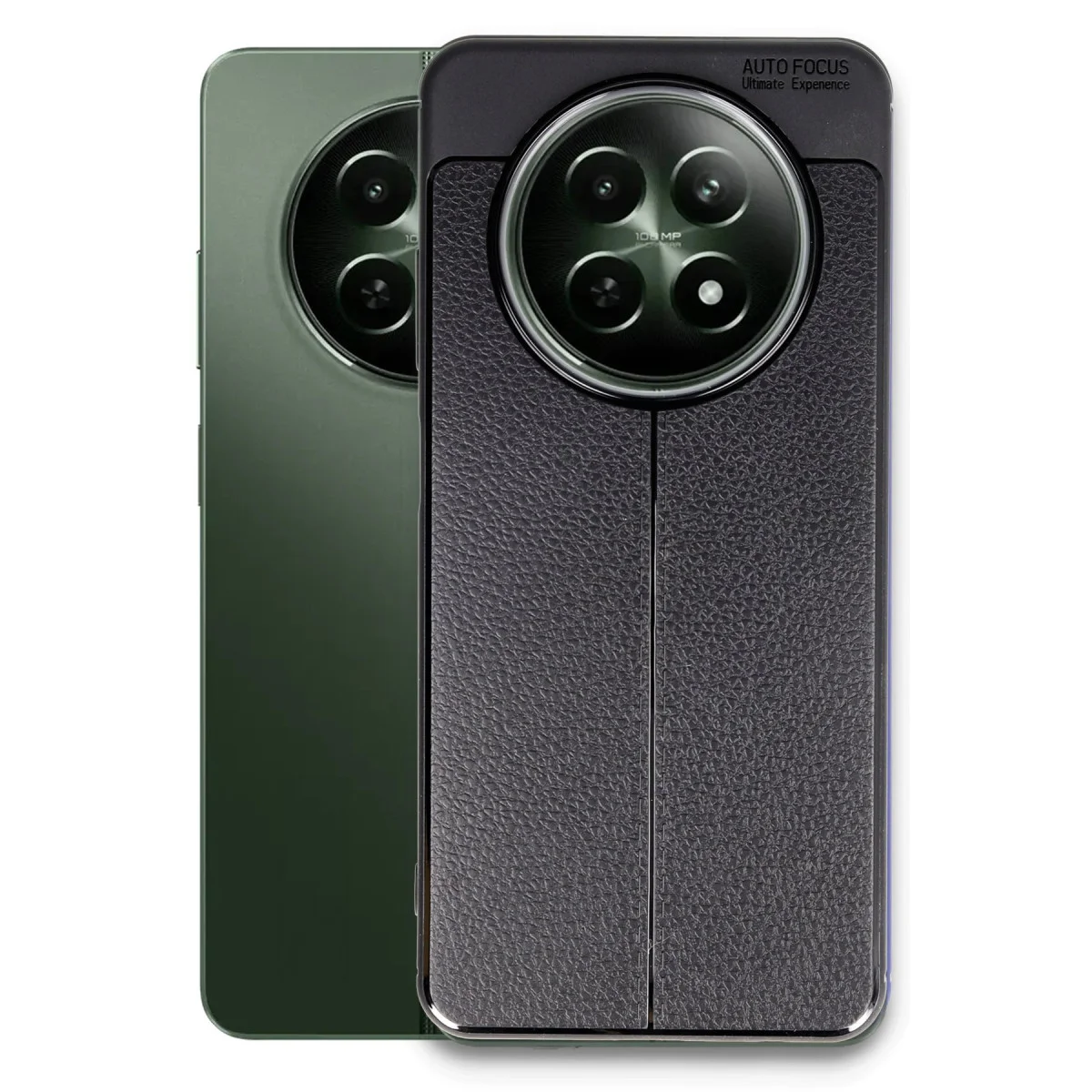Northcity 12 5G Auto Focus Kılıf Siyah - TPU Deri Dokulu Darbe Korumalı