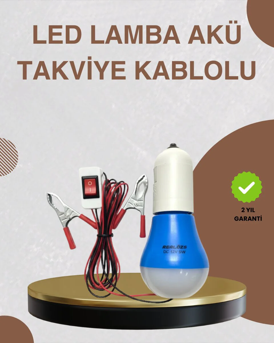 Northcity 12V LED Timsah Kıskaçlı Taşınabilir Aydınlatma - Elektr