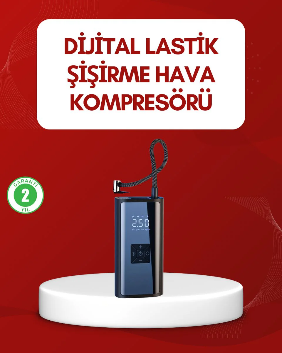 Northcity 12V Uyumlu Çok İşlevli Akıllı Araç Lastik Pompası - Kab