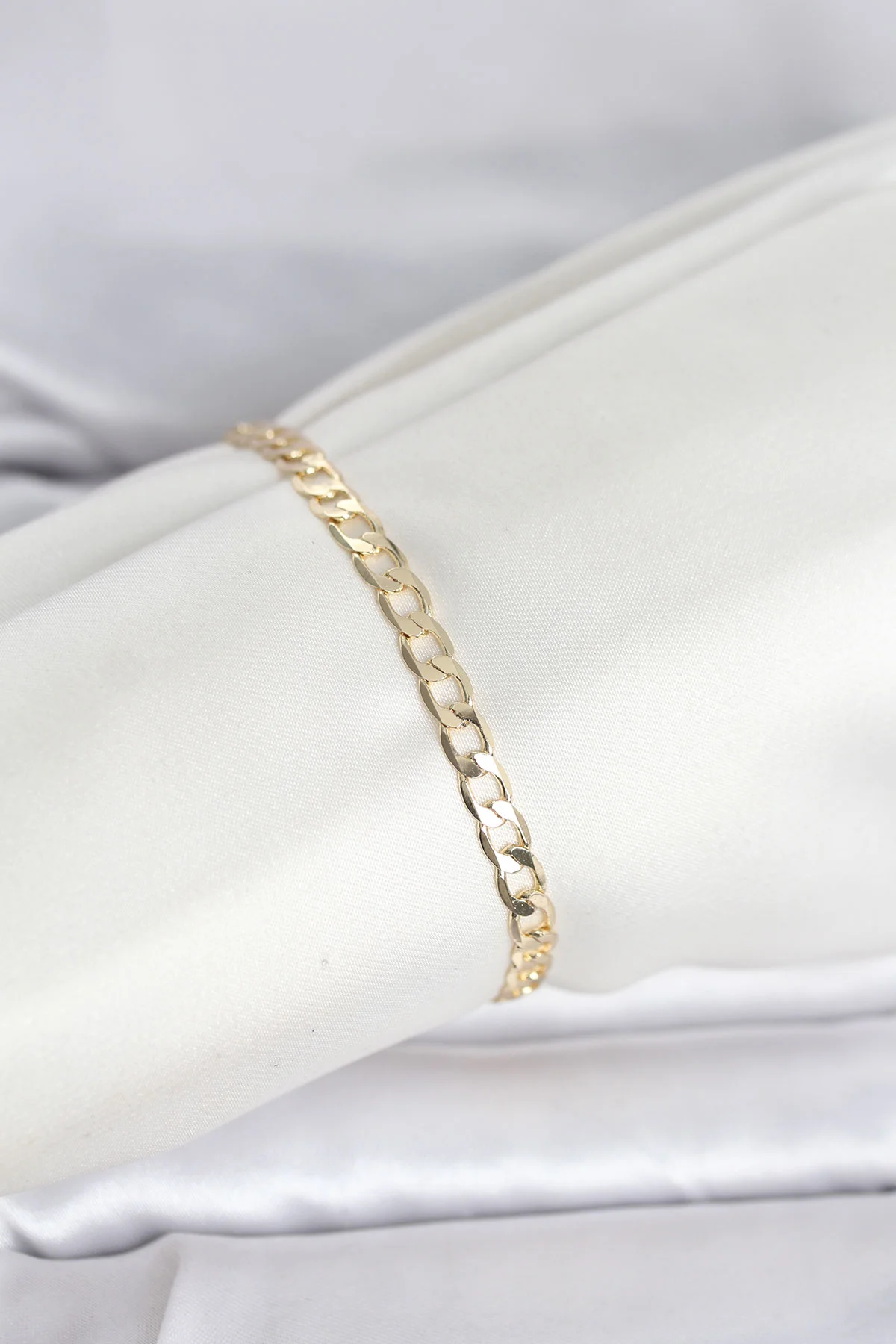 Northcity 14K Gold Kaplama Halka Zincir Model Kadın Bilekliği