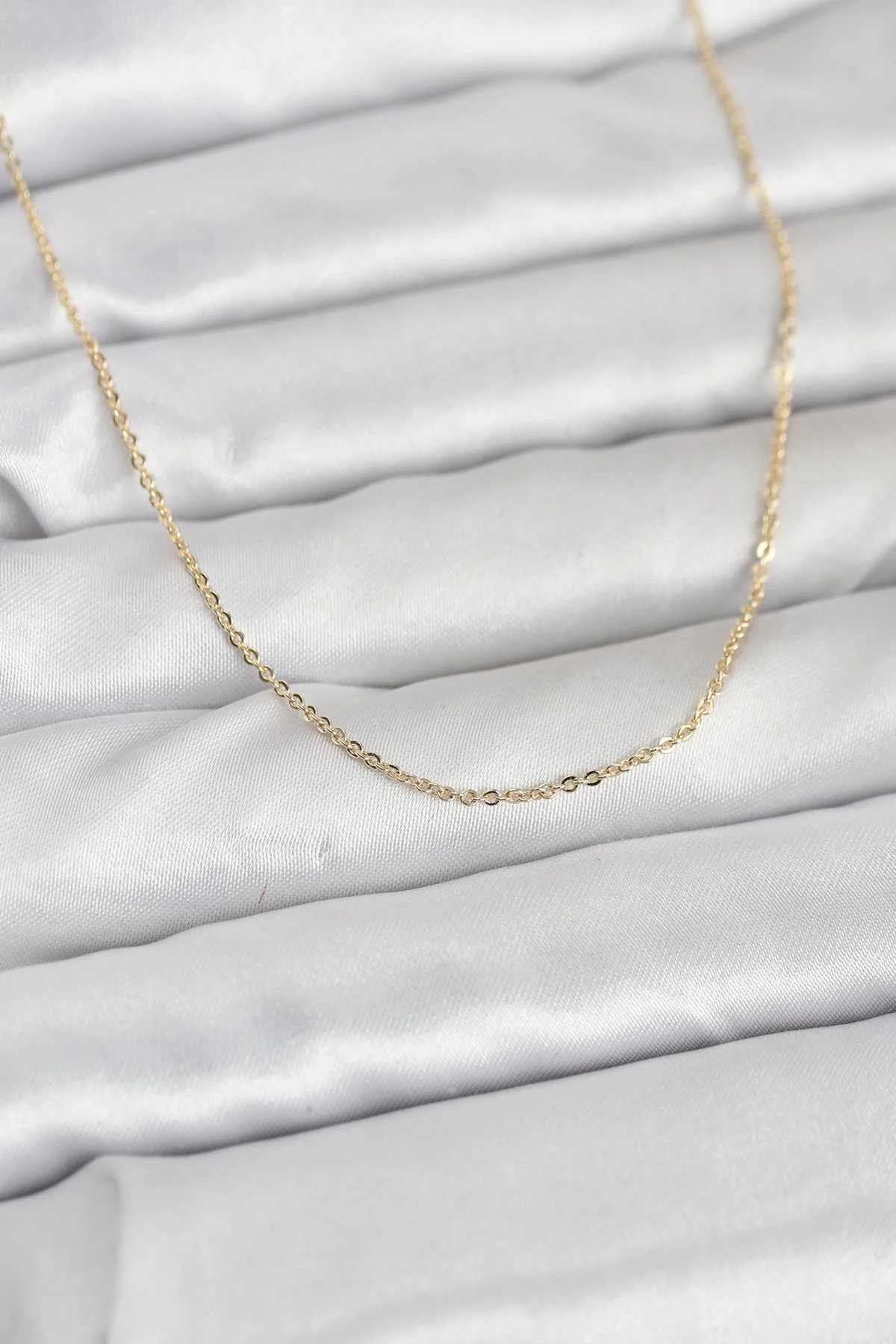 Northcity 14K Gold Renk Ezme Zincir 60 cm Kadın Kolye 5886 - Abiy