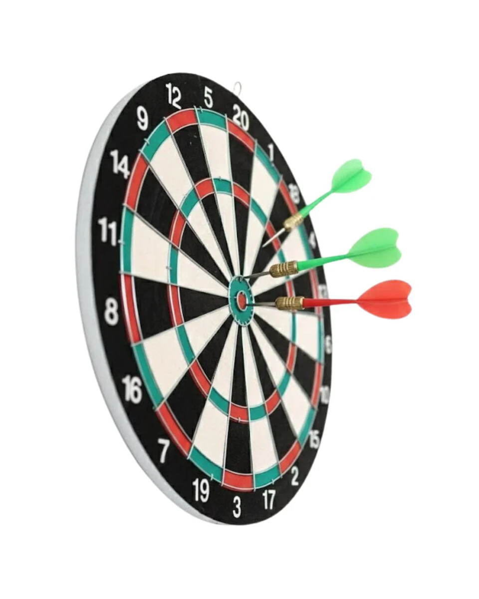 15 İnç Metal Uçlu Dart Tahtası & 4 Ok Seti