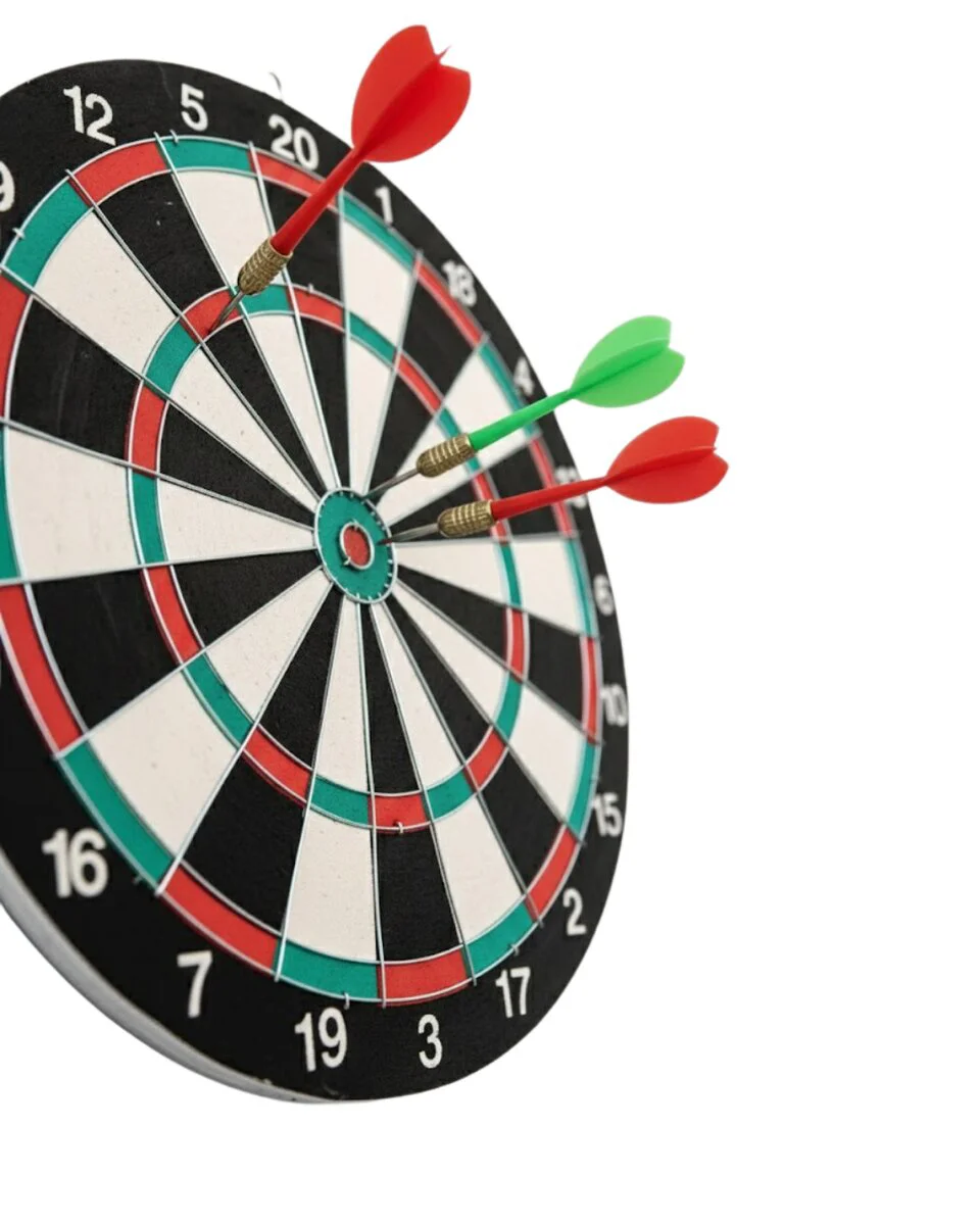 15 İnç Metal Uçlu Dart Tahtası & 4 Ok Seti