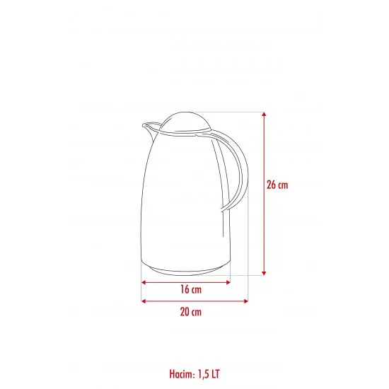 Northcity 1.5 Lt Isı Yalıtımlı Şeffaf Termos - Kahve ve Çayınız 1