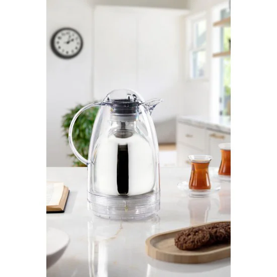Northcity 1.5 Lt Isı Yalıtımlı Şeffaf Termos - Kahve ve Çayınız 1