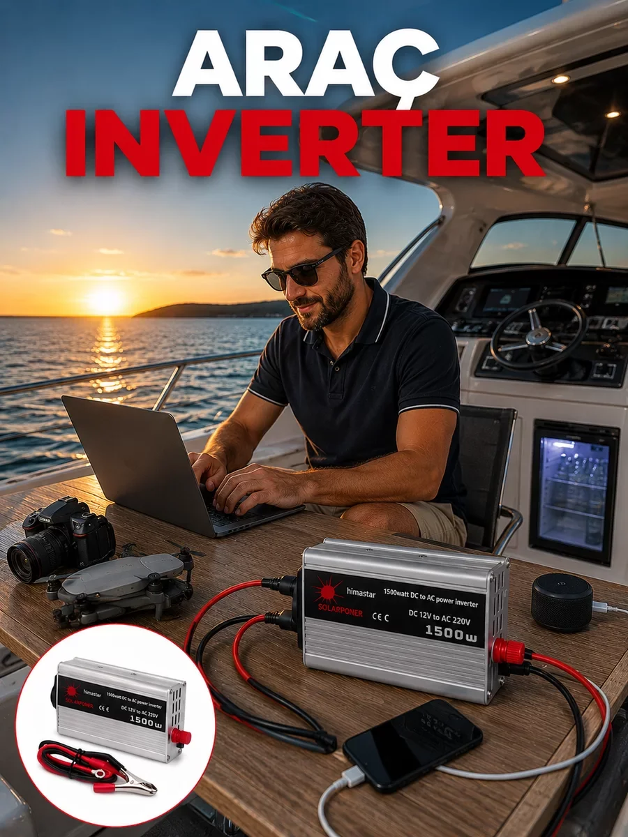 1500W Araç İnvertörü - Elektronik Cihazlar İçin Güçlü Çözüm