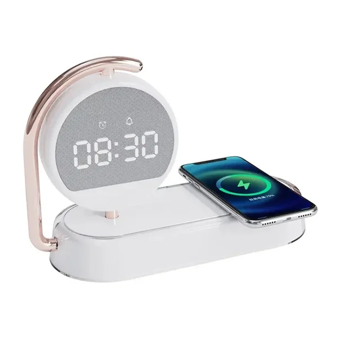 Northcity 15W LED Işıklı Kablosuz Şarj Cihazı Çalar Saat - Hızlı 