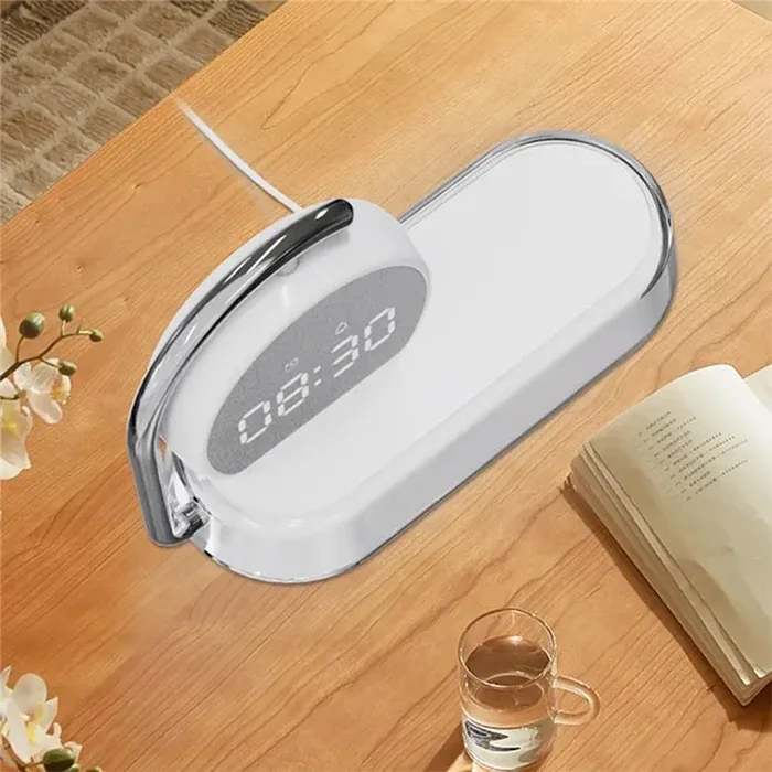 Northcity 15W LED Işıklı Kablosuz Şarj Cihazı Çalar Saat - Hızlı 