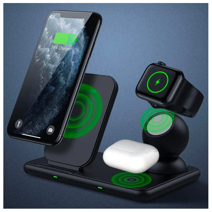 Northcity 15W Qi Hızlı Şarj 4 in 1 iPhone + AirPods Pro Kablosuz 