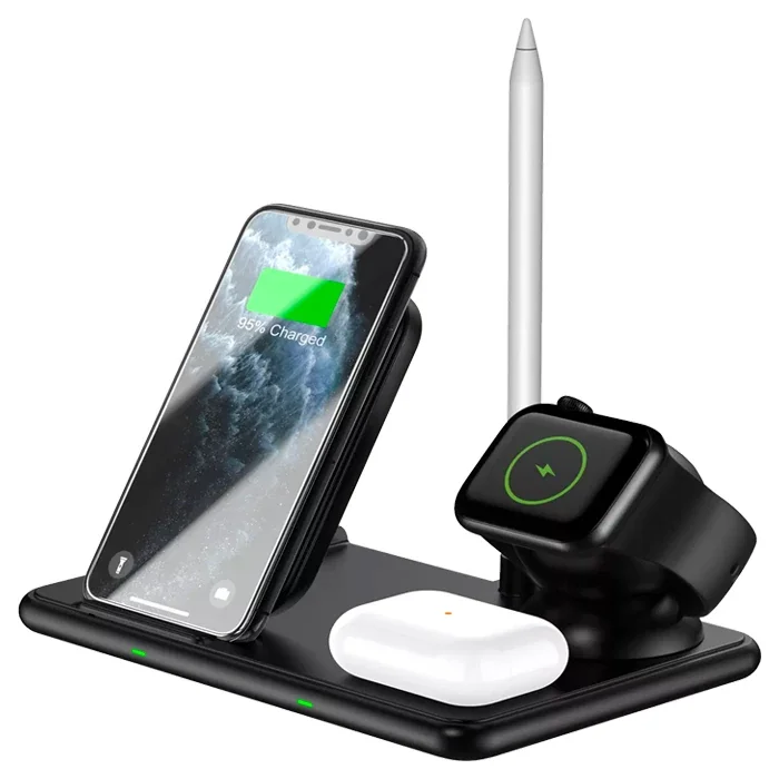 Northcity 15W Qi Hızlı Şarj 4 in 1 iPhone + AirPods Pro Kablosuz 