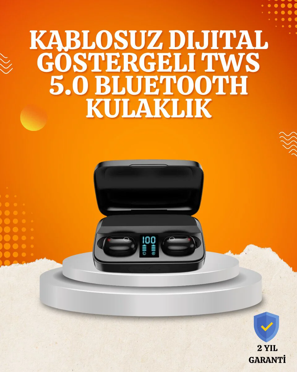 1800 mAh Güçlü Şarj Kutulu Bluetooth Kulaklık Seti - Uzun Pil Ömrü ve Kesintisiz Bağlantı