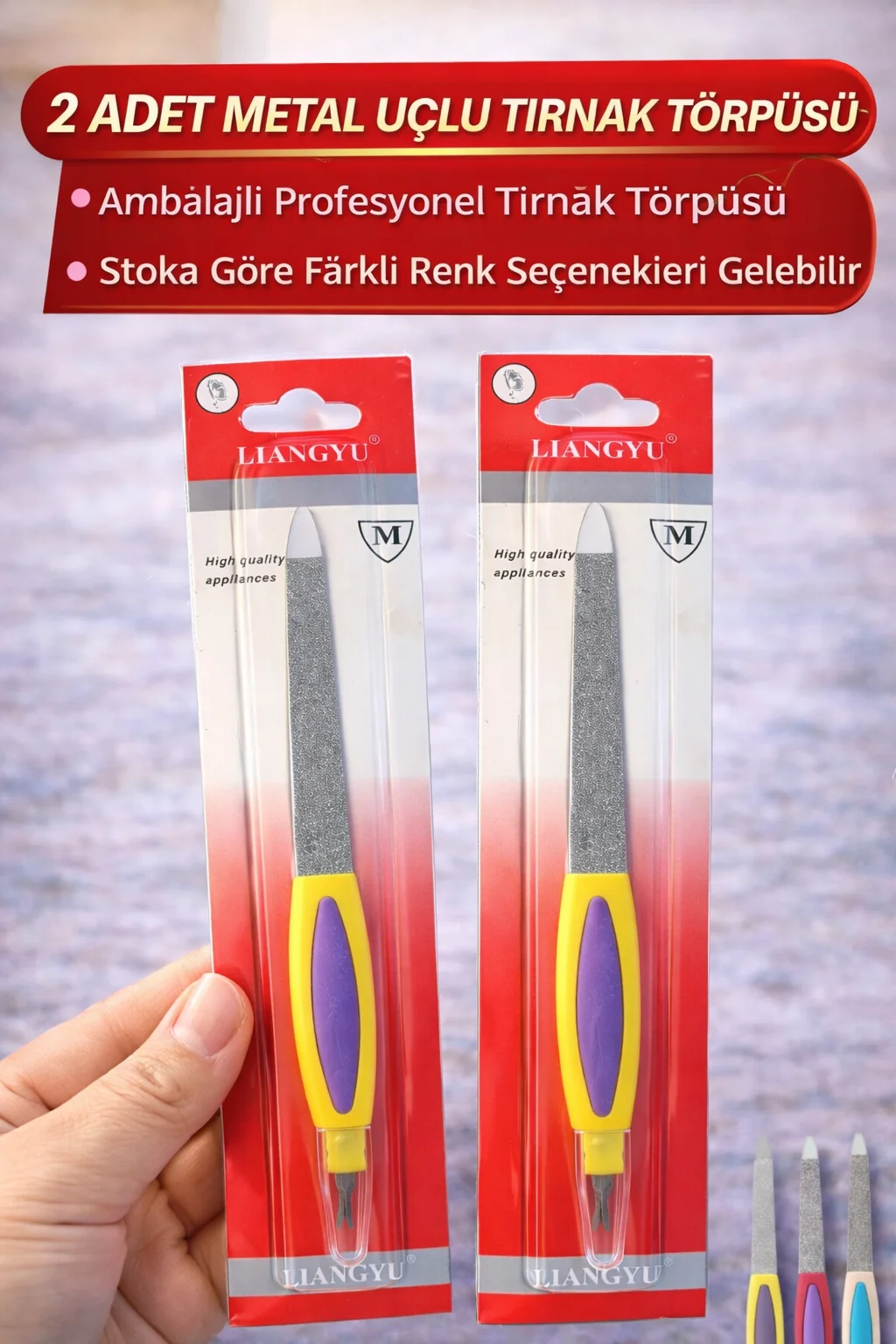 Northcity 2 Adet Metal Uçlu Tırnak Törpüsü - Profesyonel Blister 