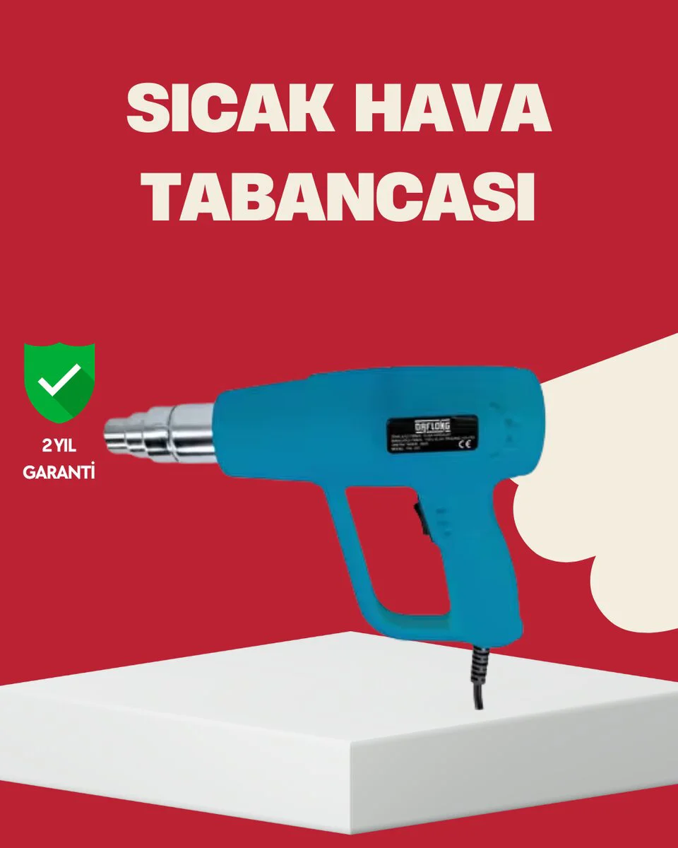 Northcity 2 Kademeli Güçlü Sıcak Hava Tabancası 380° – 500° Isı Ayarı