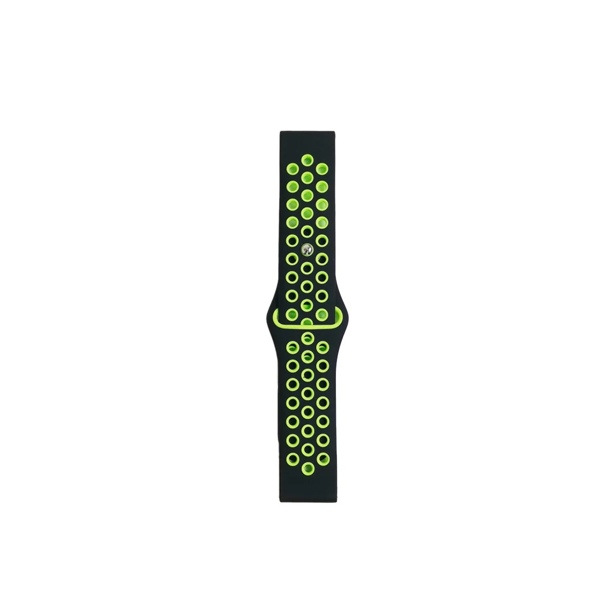 Northcity 20mm Spor Delikli Kordon Siyah Yeşil - Modern ve Dayanıklı Aksesuar