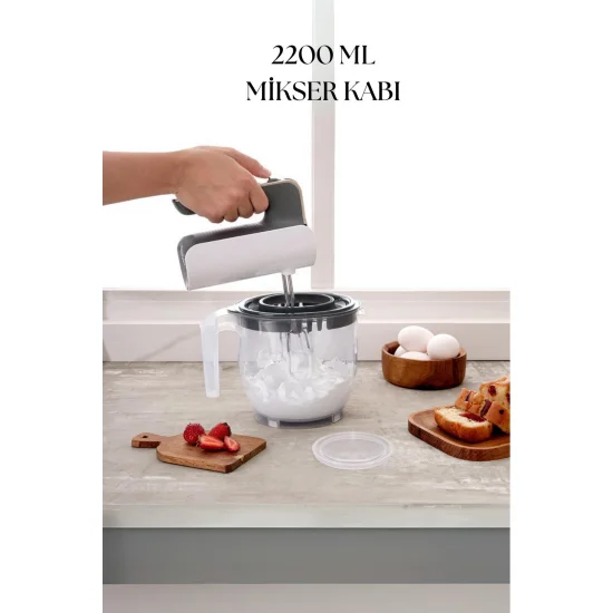 2200 Ml Mikser Kabı Füme & Ölçü Kabı & Saklama Kabı - Pratik Mutfak Çözümü