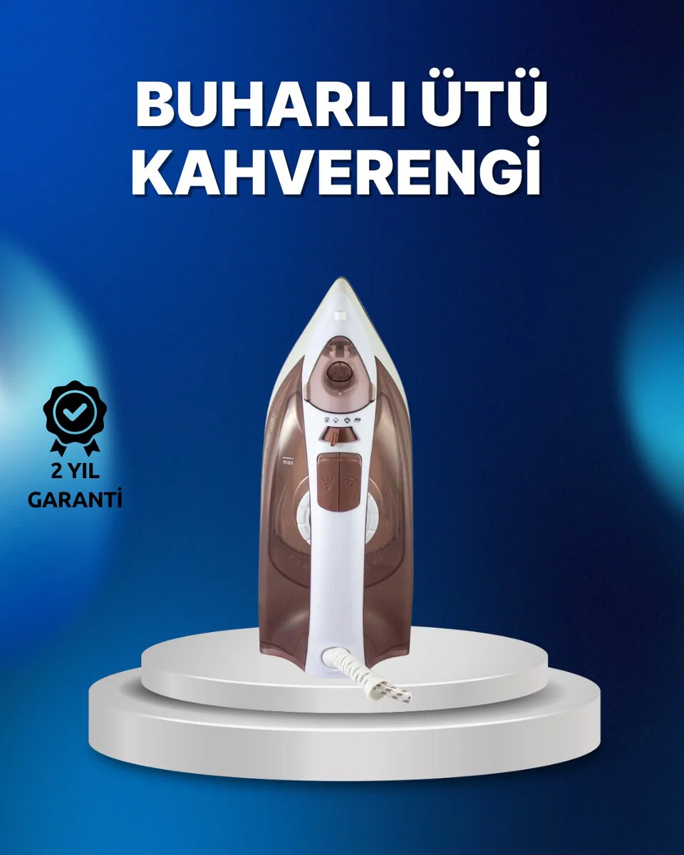 Northcity 2200W Buharlı Ütü Kahverengi - Self Clean, Kireç Önleyi