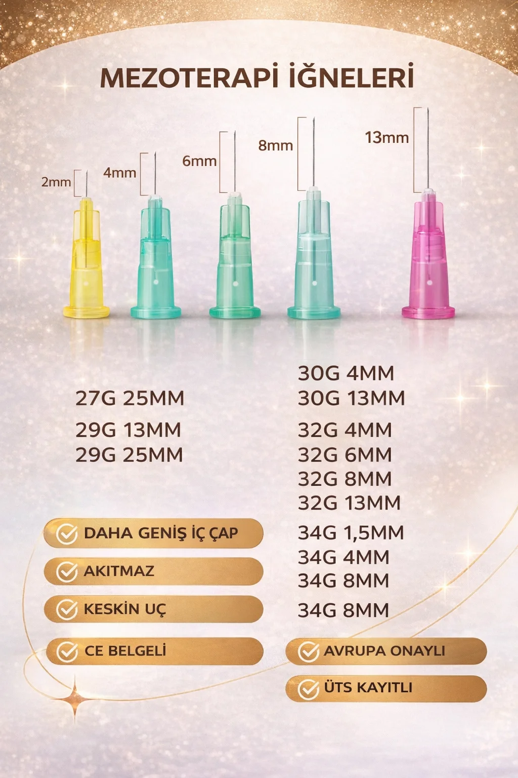 29G X 25MM Mezoterapi Steril Enjeksiyon İğnesi 100 Adet - Konforlu ve Güvenli Tıbbi Kullanım