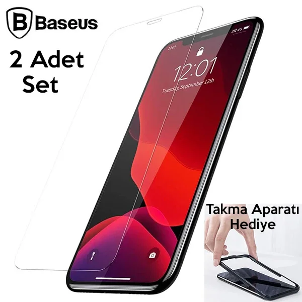 2'li iPhone X XS 11 Pro 0.3 mm Tam Kaplayan 9H Temper Cam Ekran Koruyucu - Çizilmeye Karşı HD Koruma