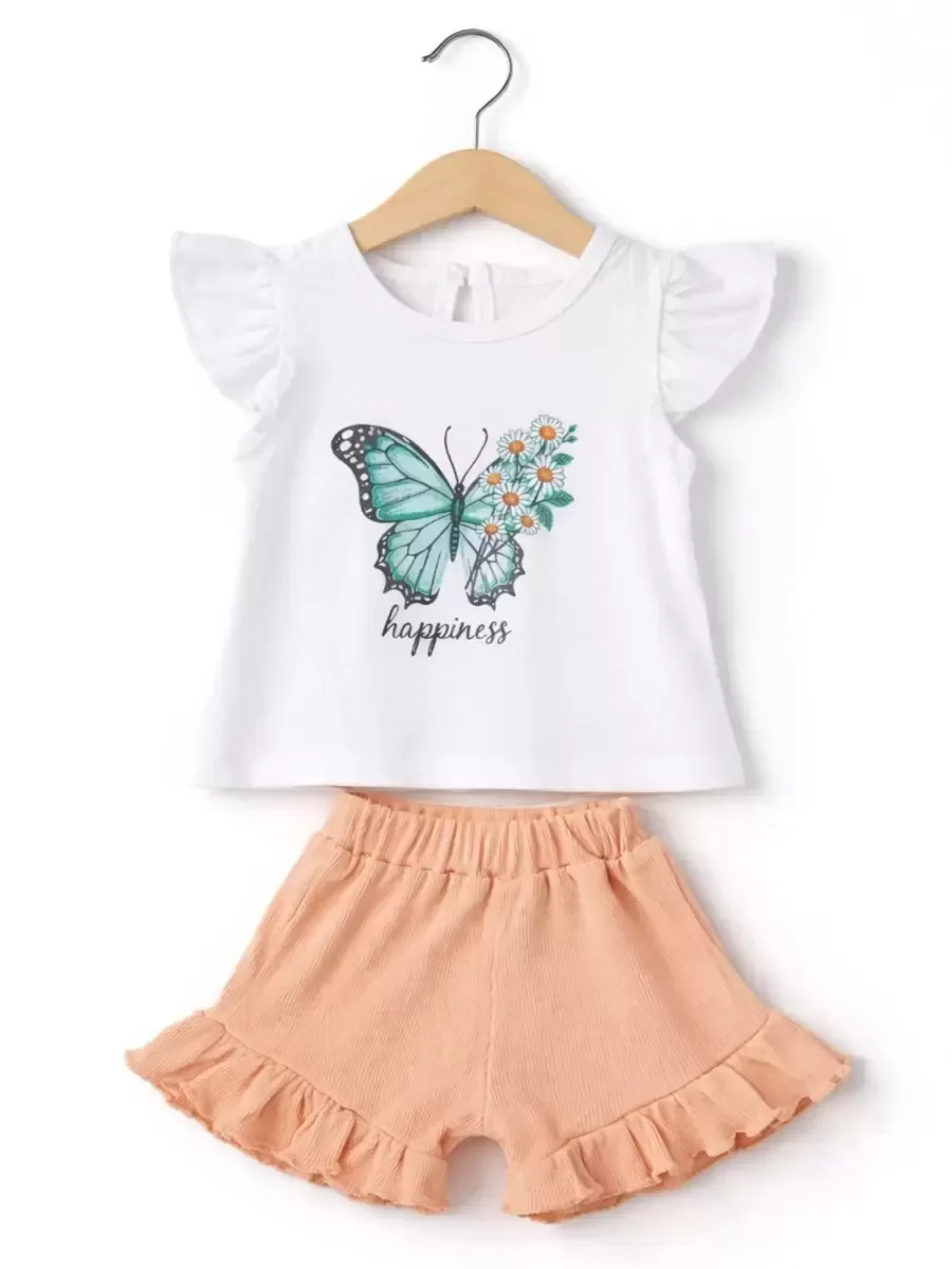 Northcity 3/18 Ay Waffle Kumaş Bebek Takımı - Fırfır Detaylı ve P