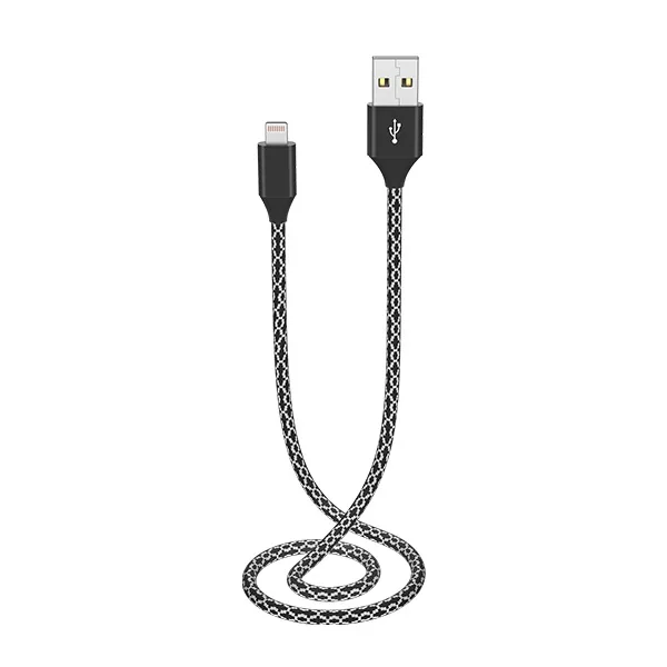 3A Hızlı Şarj Kablosu iPhone 14/13/12/11/8/XS/XR - 1 Metre Örgü Lightning