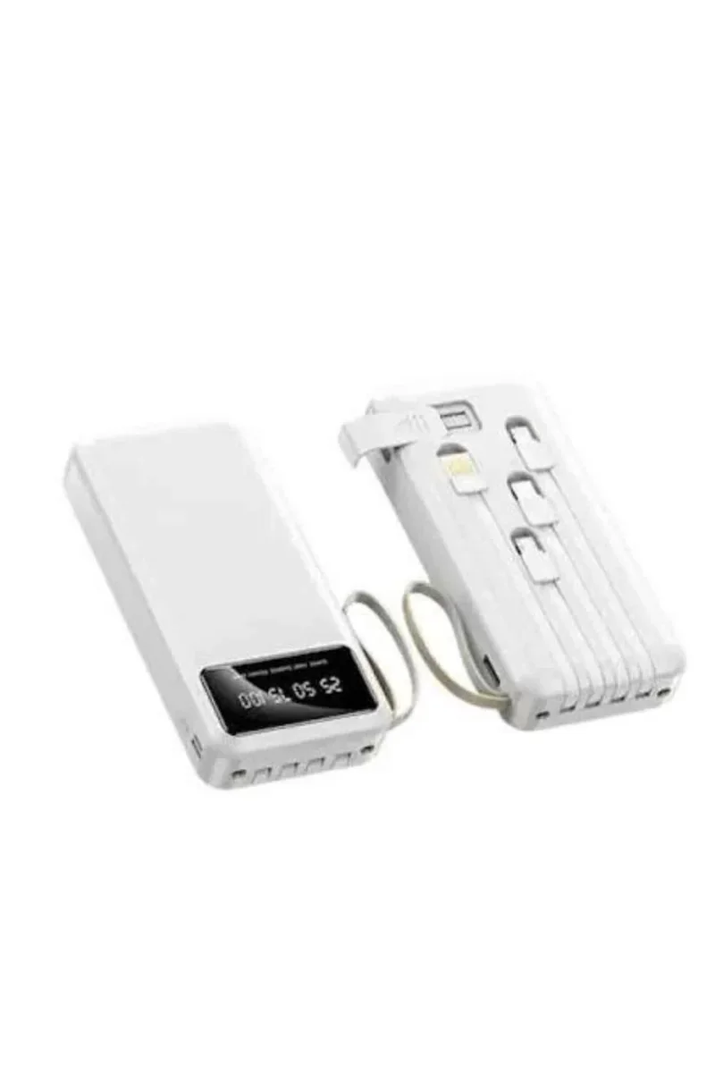4 Çıkışlı 20.000 mAh Powerbank - Kompakt, Yüksek Kapasite ve Hızlı Şarj Cihazı