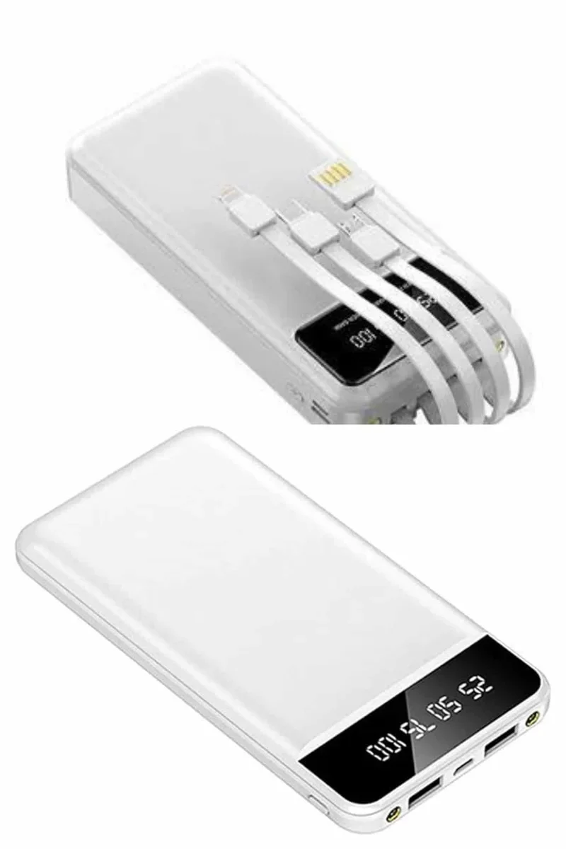 4 Çıkışlı 20.000 mAh Powerbank - Kompakt, Yüksek Kapasite ve Hızlı Şarj Cihazı