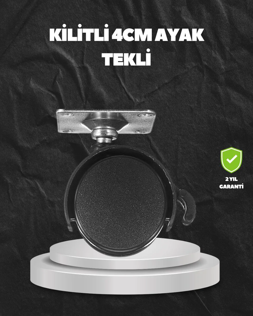 Northcity 4 cm Kilitli Evrensel Tekerlek Ayak - Sessiz ve Güvenli