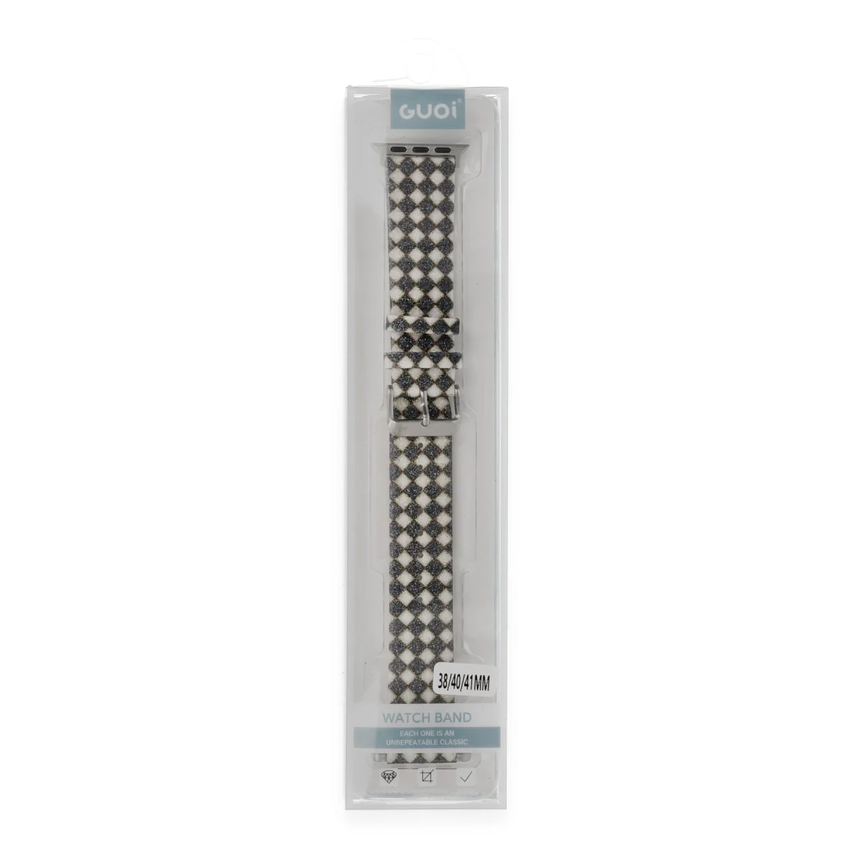 Northcity 42mm Karo Motif Kordon - Siyah Akıllı Saat Kebabı ve Kollar