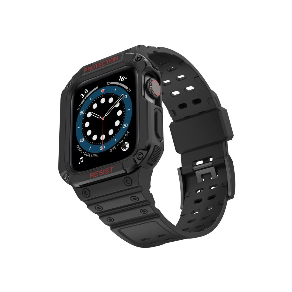 Northcity 42mm KR401 Siyah Silikon Kordon - Şık, Spor ve Rahat Takım Elbise Kolu