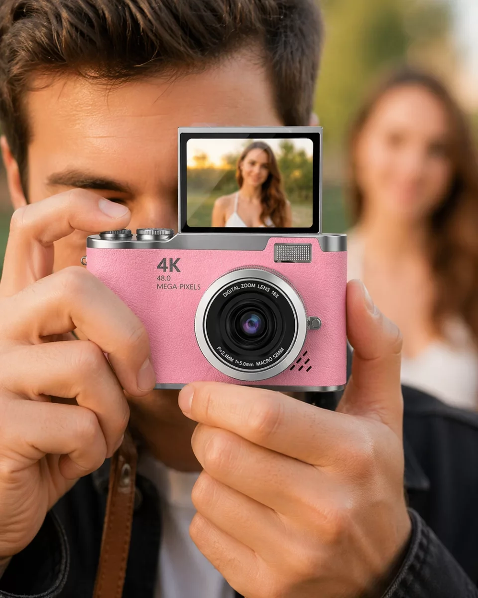 48 MP Dijital Kamera Flip Screen Selfie Vlog Kamerası - Yeni Nesil