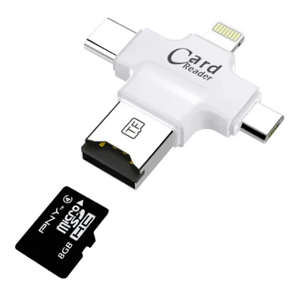 Northcity 4in1 Card Reader Type-C iPhone Lightning Micro USB Hafı
