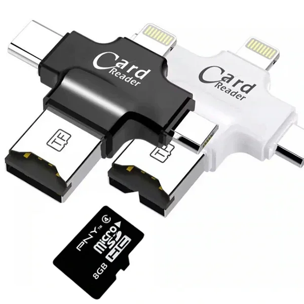 Northcity 4in1 Card Reader Type-C iPhone Lightning Micro USB Hafı
